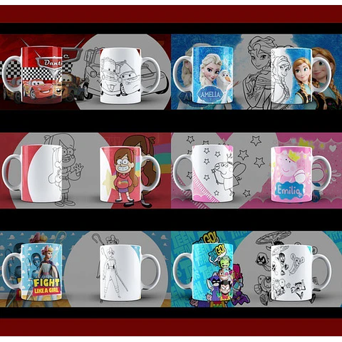 Plantillas Almohadones Tazas Colorear Dia Del Niño Infantil