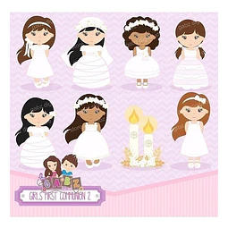 Kit Imprimible Comunión 17- 18 Imagenes Png