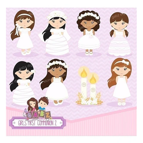 Kit Imprimible Comunión 17- 18 Imagenes Png