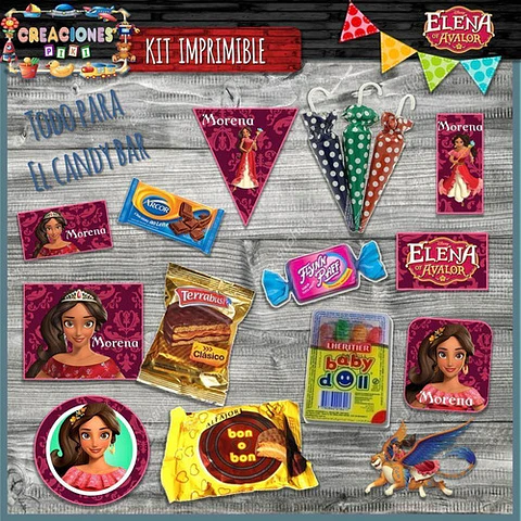 Kit Imprimible Candy Bar Elena De Avalor El Mas Completo