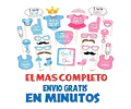 Kit Imprimible Photo Props Baby Shower El Mas Completo