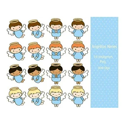 Kit Imprimible Angelitos Nenes 16 Imágenes