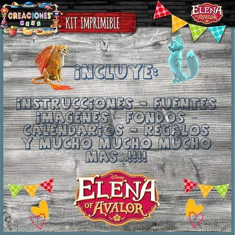 Kit Imprimible Candy Bar Elena De Avalor El Mas Completo
