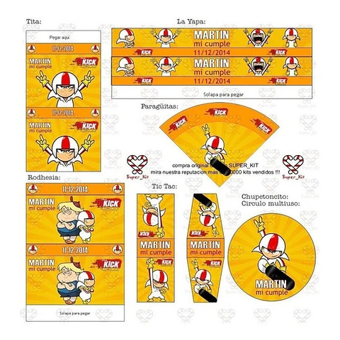Kit Imprimible Kick Buttowski Editable