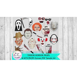 Terror It Chucky Photo Booth Props X 16 Formato Pdf A4