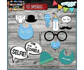 Kit Imprimible Photo Props Baby Shower El Mas Completo