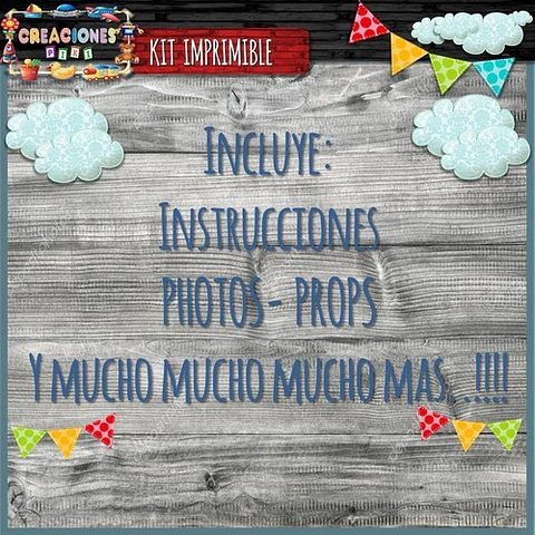 Kit Imprimible Photo Props Baby Shower El Mas Completo