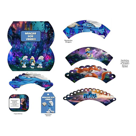 Kit Imprimible Candy Bar Los Pitufos El Mas Completo