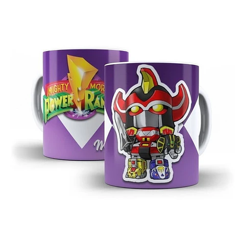 Kit Diseños Plantillas Tazas Power Rangers Sublimación