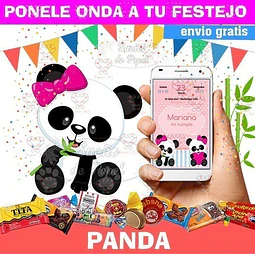 Kit Imprimible Osito Panda Editable