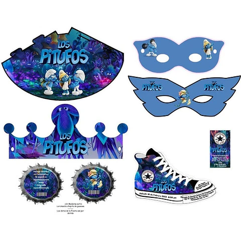 Kit Imprimible Candy Bar Los Pitufos El Mas Completo