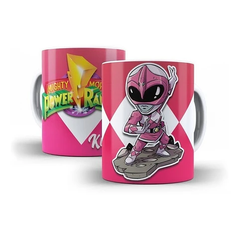 Kit Diseños Plantillas Tazas Power Rangers Sublimación