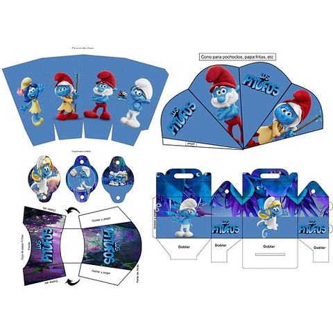 Kit Imprimible Candy Bar Los Pitufos El Mas Completo