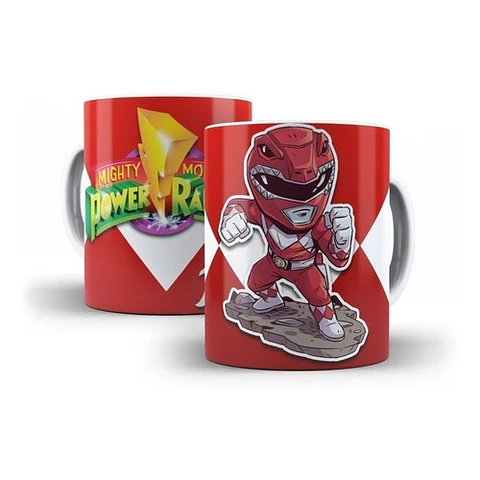 Kit Diseños Plantillas Tazas Power Rangers Sublimación