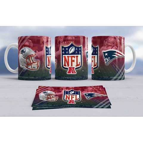 Plantillas Sublimación Tazas - Nfl Fútbol Americano