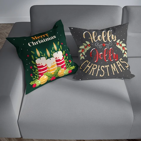 Plantillas Diseños Para Cojines Navidad Sublimación M6