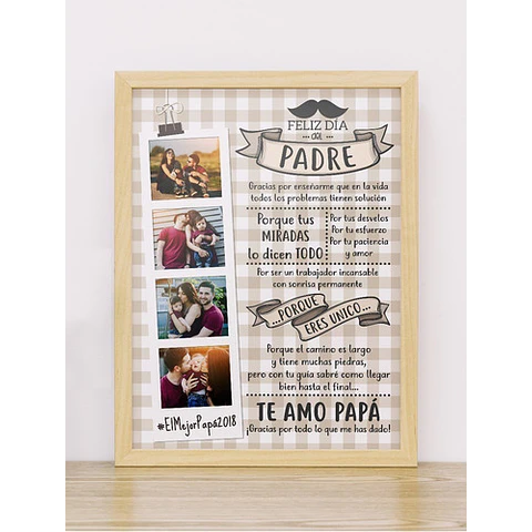 Plantillas Para Cuadros Día Del Padre / Editables Psd