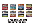 Plantillas Sublimación Tazas - Nfl Fútbol Americano