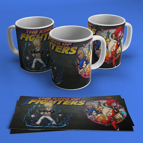 Kit Diseños Plantillas Tazas King Fighters Chibi Sublimación