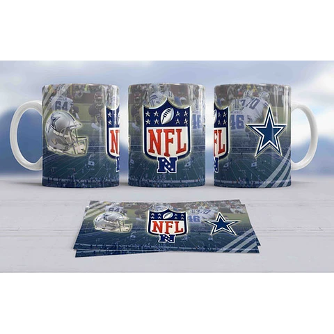Plantillas Sublimación Tazas - Nfl Fútbol Americano