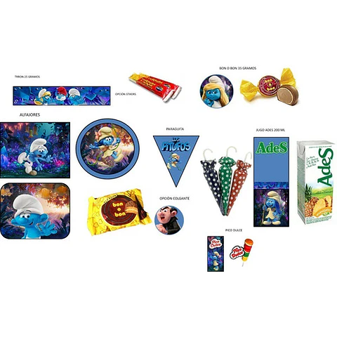 Kit Imprimible Candy Bar Los Pitufos El Mas Completo