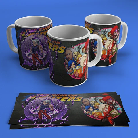 Kit Diseños Plantillas Tazas King Fighters Chibi Sublimación