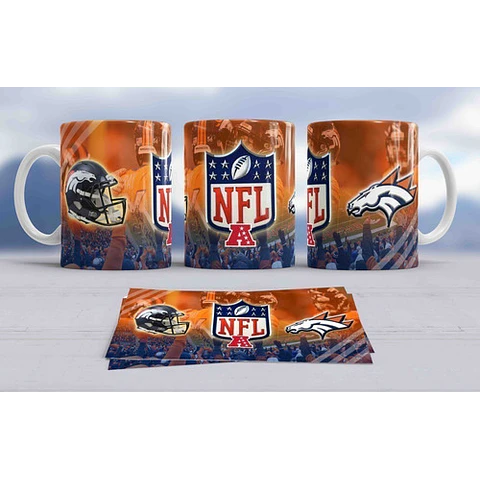 Plantillas Sublimación Tazas - Nfl Fútbol Americano