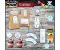 Kit Imprimible Candy Bar Baby Shower Elefante Bebe Nene Full