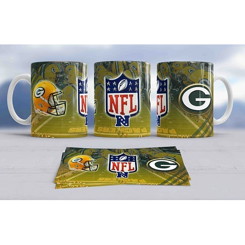 Plantillas Sublimación Tazas - Nfl Fútbol Americano
