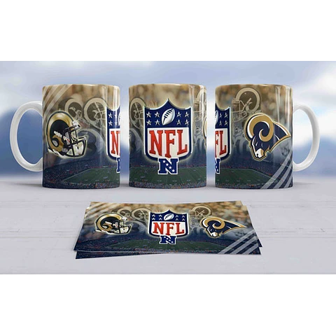 Plantillas Sublimación Tazas - Nfl Fútbol Americano