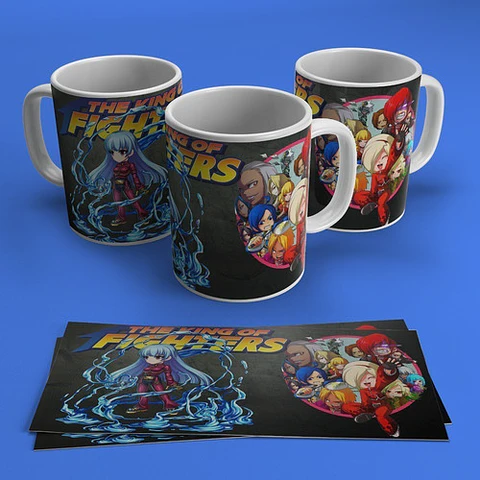 Kit Diseños Plantillas Tazas King Fighters Chibi Sublimación