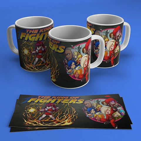 Kit Diseños Plantillas Tazas King Fighters Chibi Sublimación