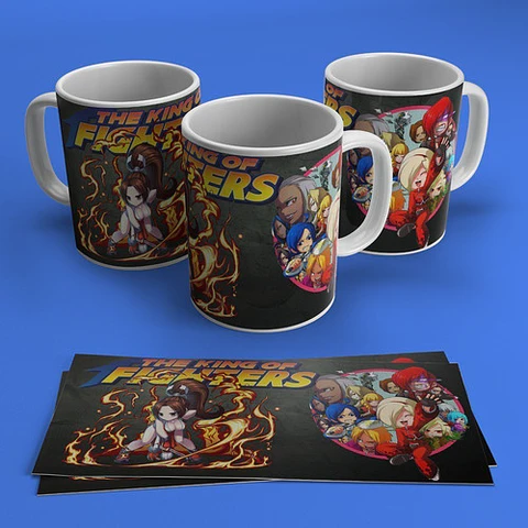 Kit Diseños Plantillas Tazas King Fighters Chibi Sublimación
