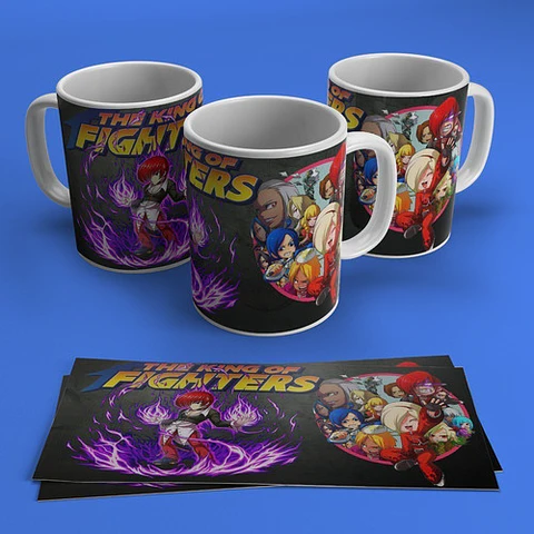 Kit Diseños Plantillas Tazas King Fighters Chibi Sublimación