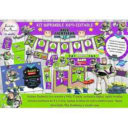 Kit Imprimible Candy Buzz Lightyear Toy Story 100% Editable