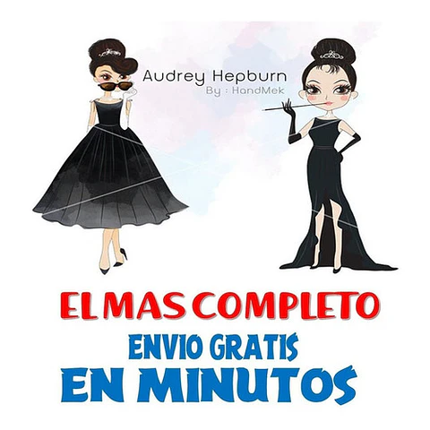 Pack Imagenes Clipart Audrey Hepburn + Regalo A1