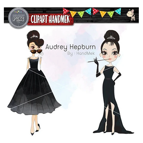 Pack Imagenes Clipart Audrey Hepburn + Regalo A1