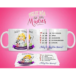 Diseños Plantillas Para Tazas Día De La Madre Sublimación M3