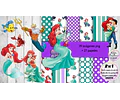 Cliparts Y Papeles Ariel La Sirenita Kit Imprimible