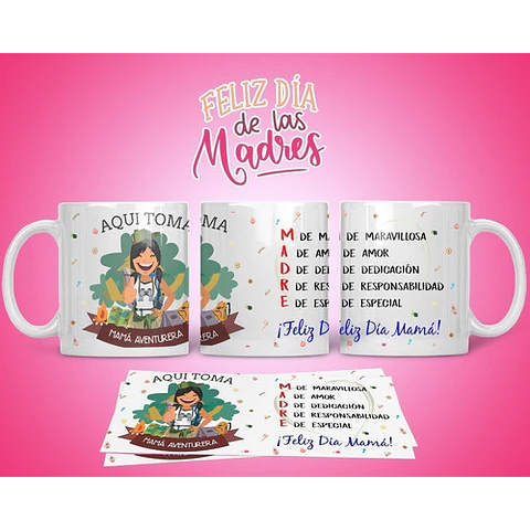 Diseños Plantillas Para Tazas Día De La Madre Sublimación M3