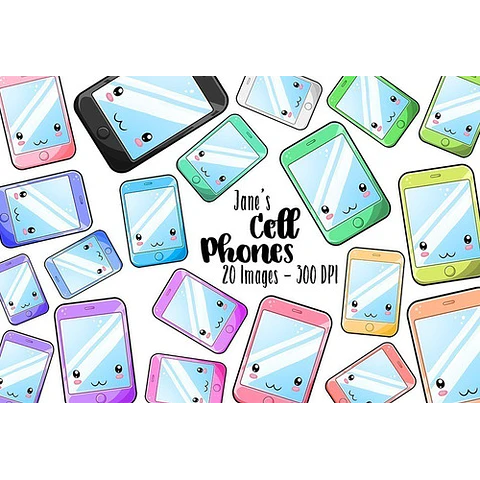 Cliparts Imagenes Png Celulares Pasteles Acuarelas Jk14