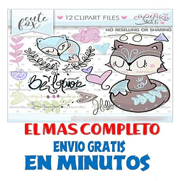 Pack Imágenes Hd Clipart Zorrito Zorro Bosque Caperuza