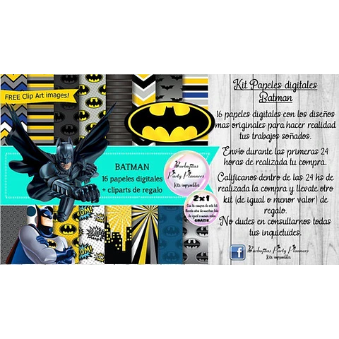 Papeles Fondos Digitales Batman Kit Imprimibles