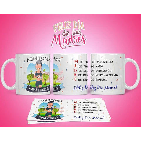 Diseños Plantillas Para Tazas Día De La Madre Sublimación M3