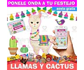 Kit Imprimible Llamas Y Cactus Llamita Editable