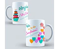 Kit Diseños Plantillas Tazas Feliz Cumpleaños Sublimación M2