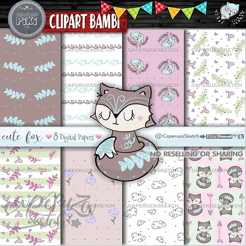 Pack Imágenes Hd Clipart Zorrito Zorro Bosque Caperuza