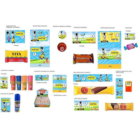Kit Imprimible Candy Bar Zou El Mas Completo