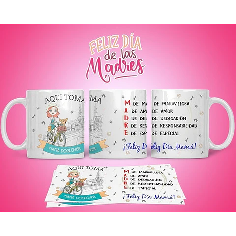 Diseños Plantillas Para Tazas Día De La Madre Sublimación M3