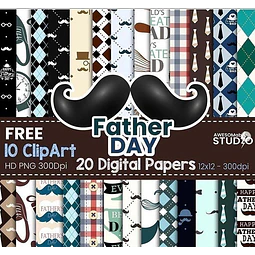 Papeles Y Cliparts Dia Del Padre Bigote Corbata Pc1